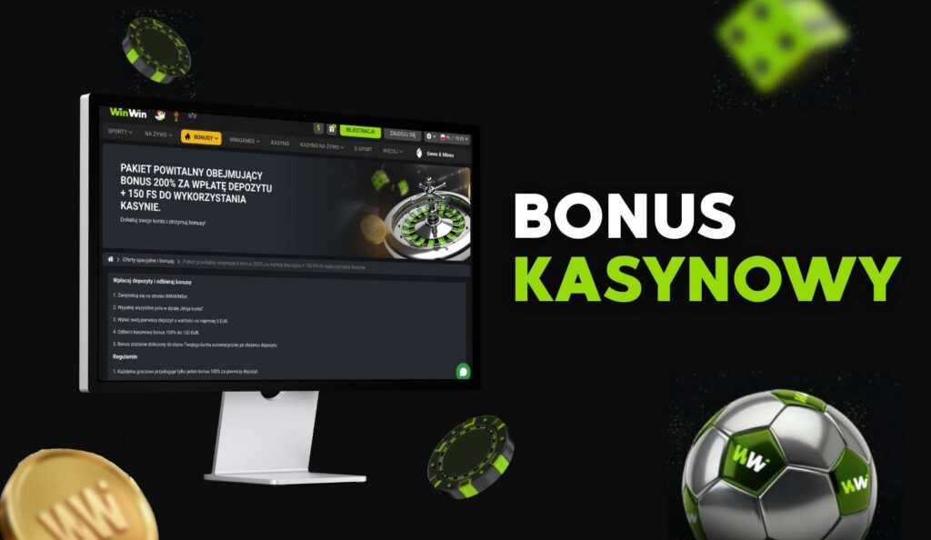 WinWin Bonus kasynowy do 200% + 150 darmowych obrotów