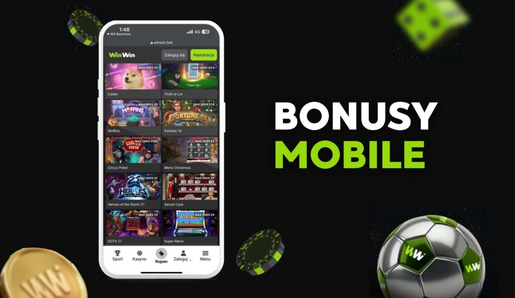 Bonusy Winwin Mobile dla nowych użytkowników w Polsce