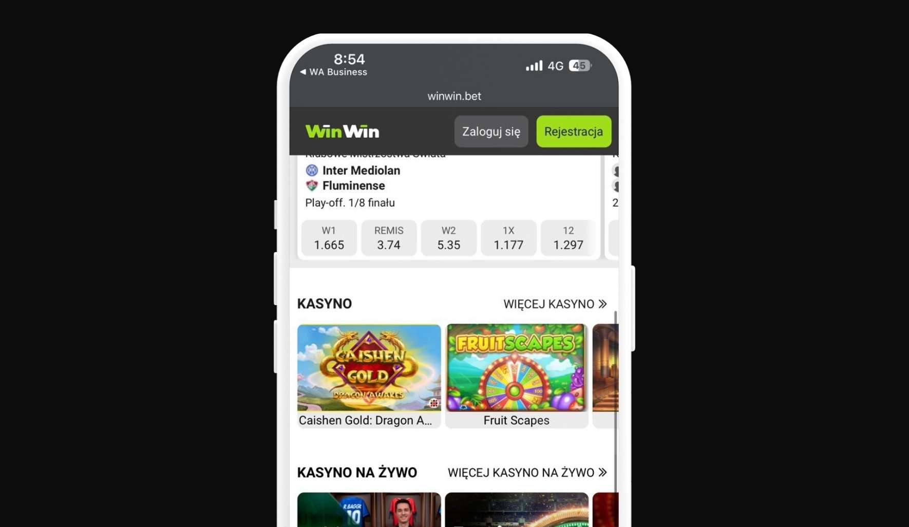 Otwórz aplikację Winwin na swoim urządzeniu mobilnym w Polsce