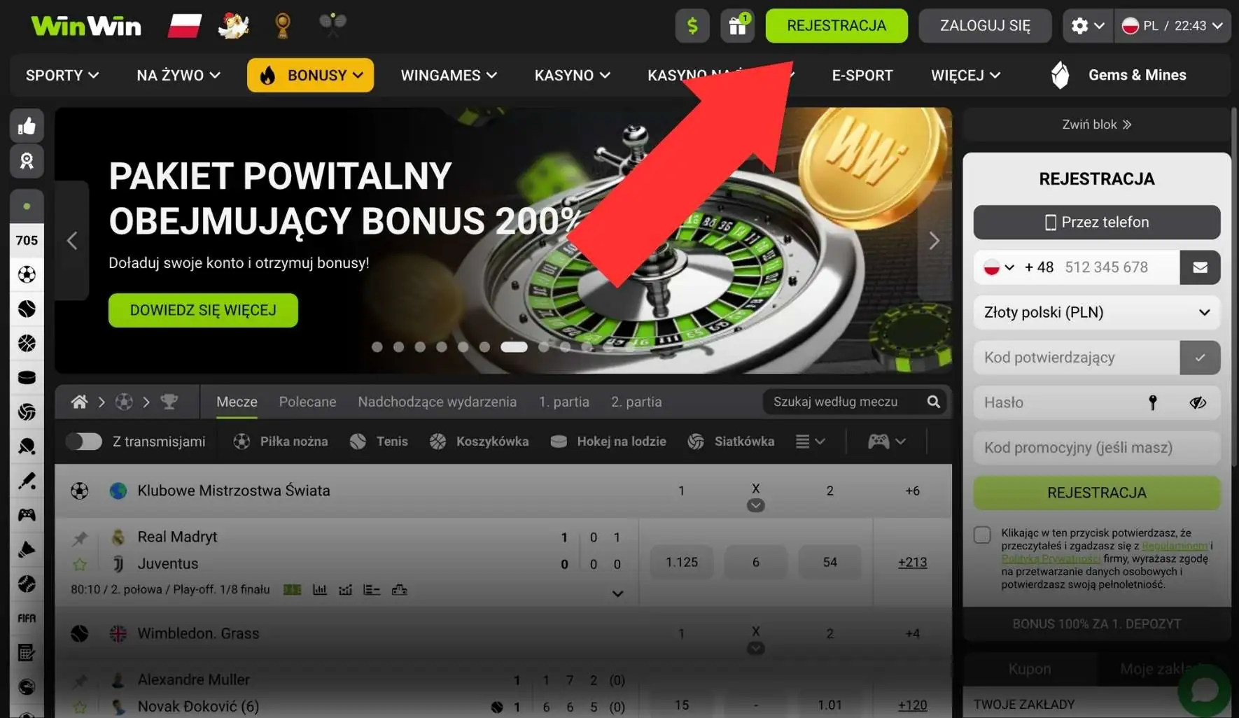 WinWin Otwórz formularz rejestracyjny